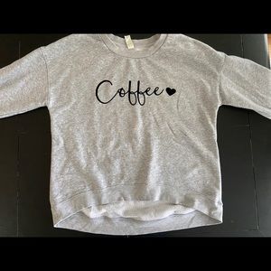 GreenTea Light Grey Coffee Crewneck Sweatshirt